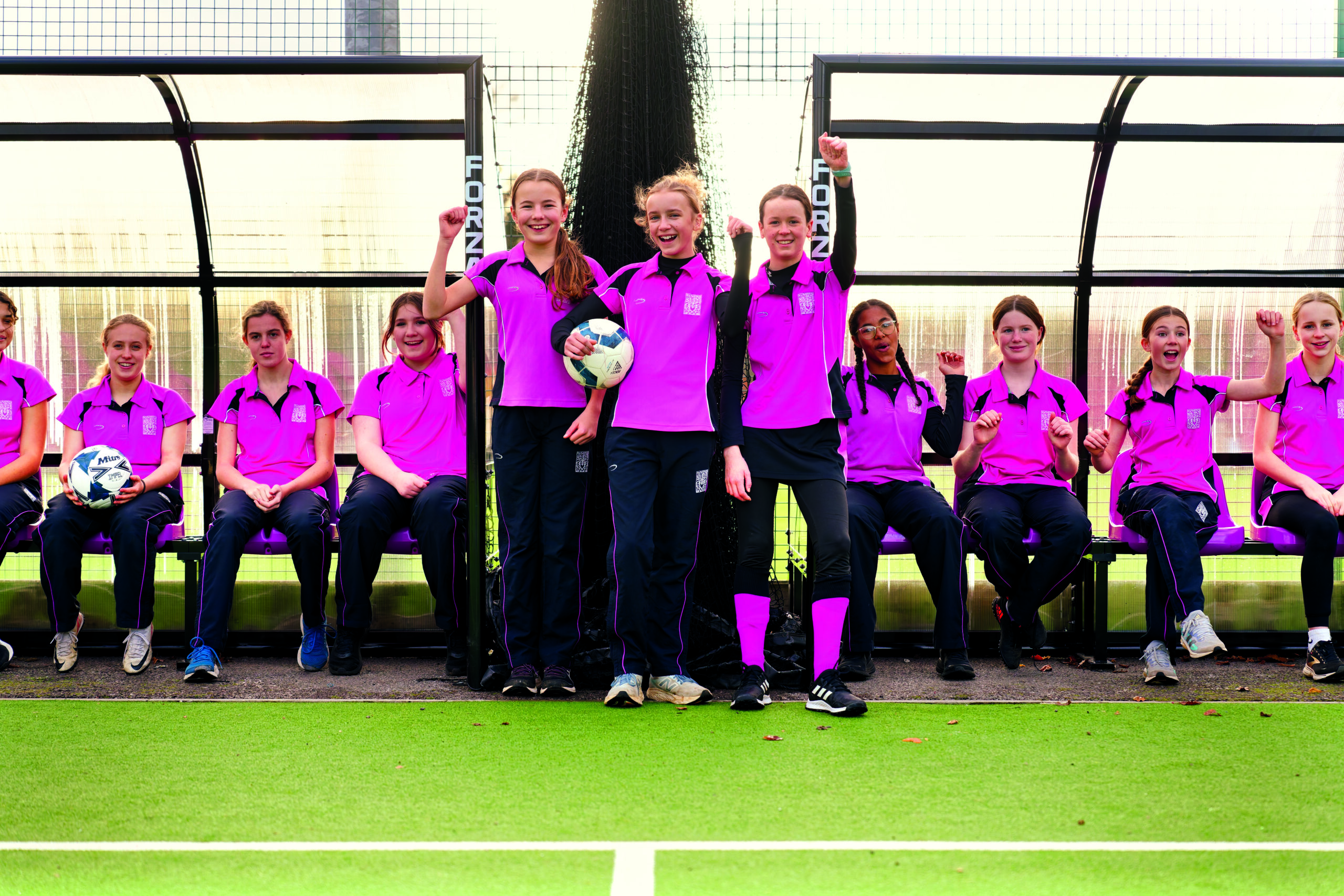 Prior's Field Students playing sports, Football