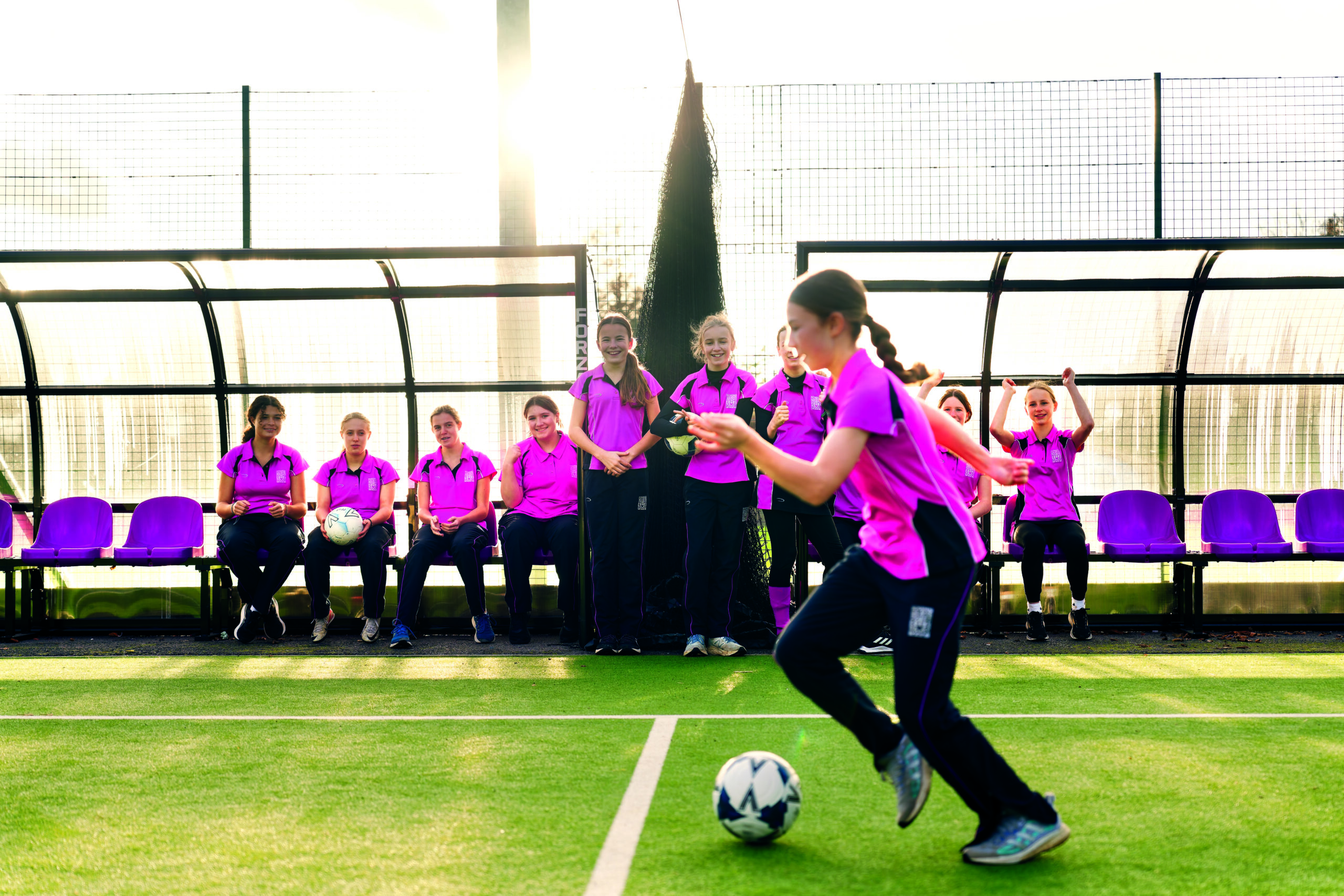 Prior's Field Students playing sports, Football