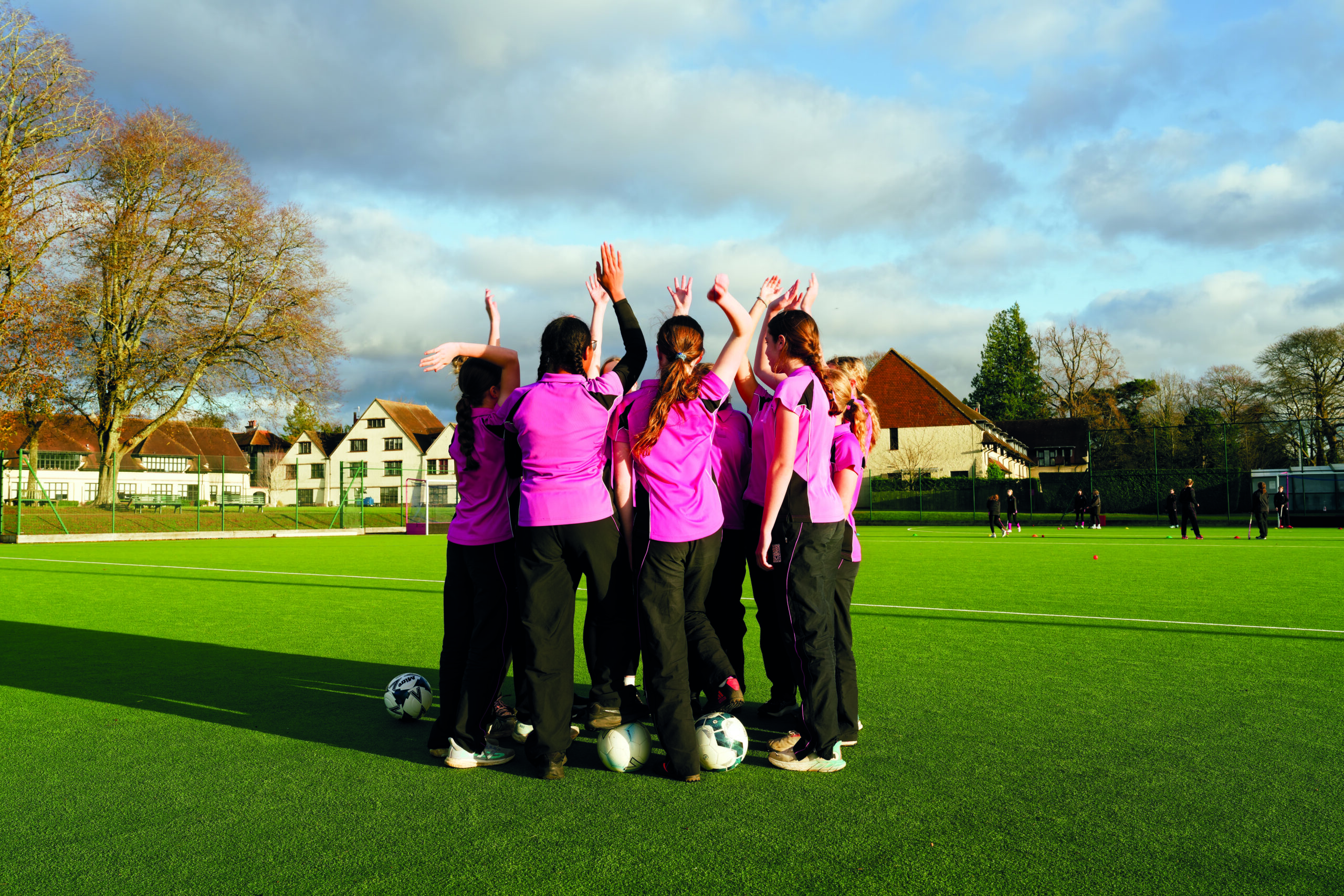 Prior's Field Students playing sports, Football