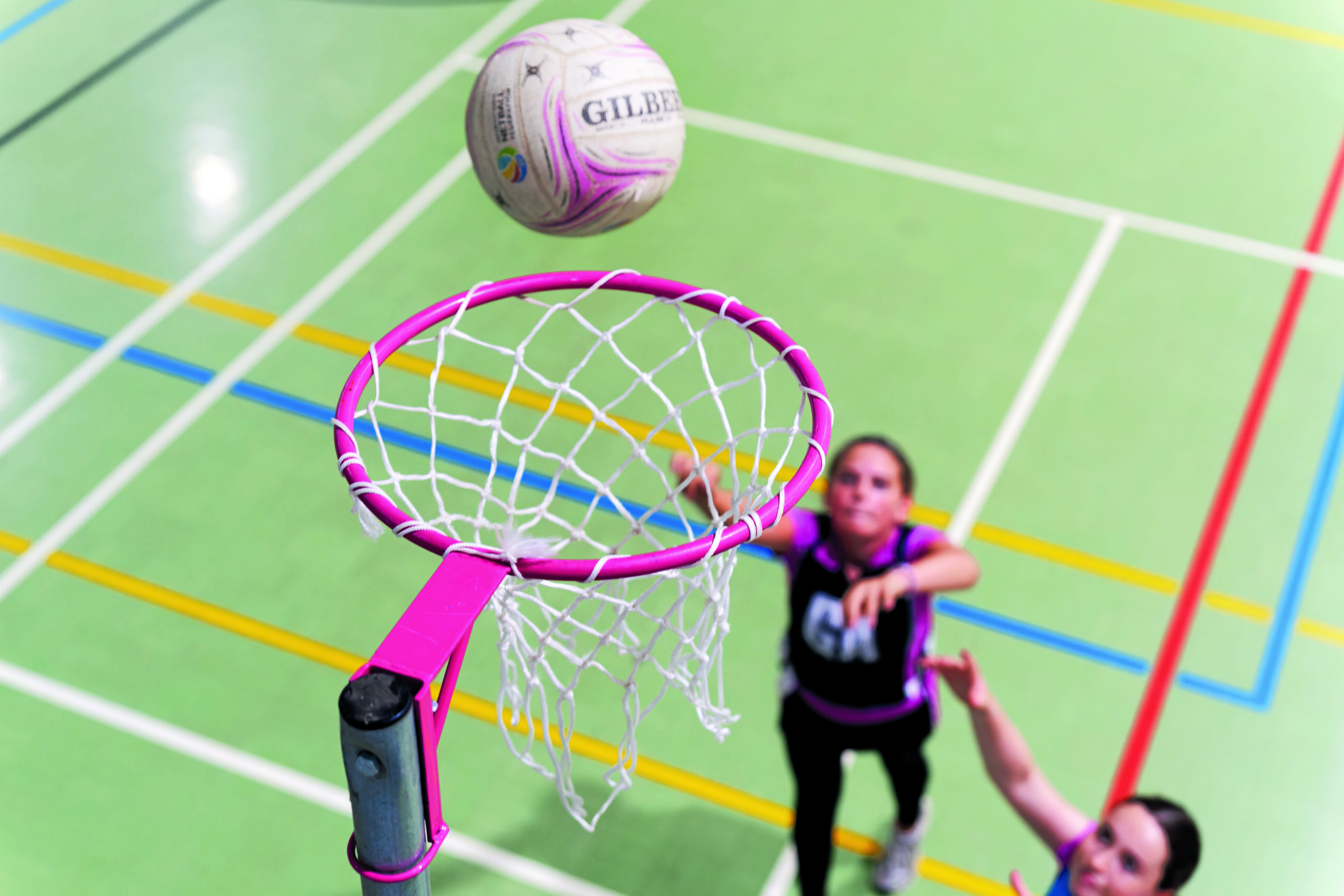 Prior's Field Students playing sports, Netball